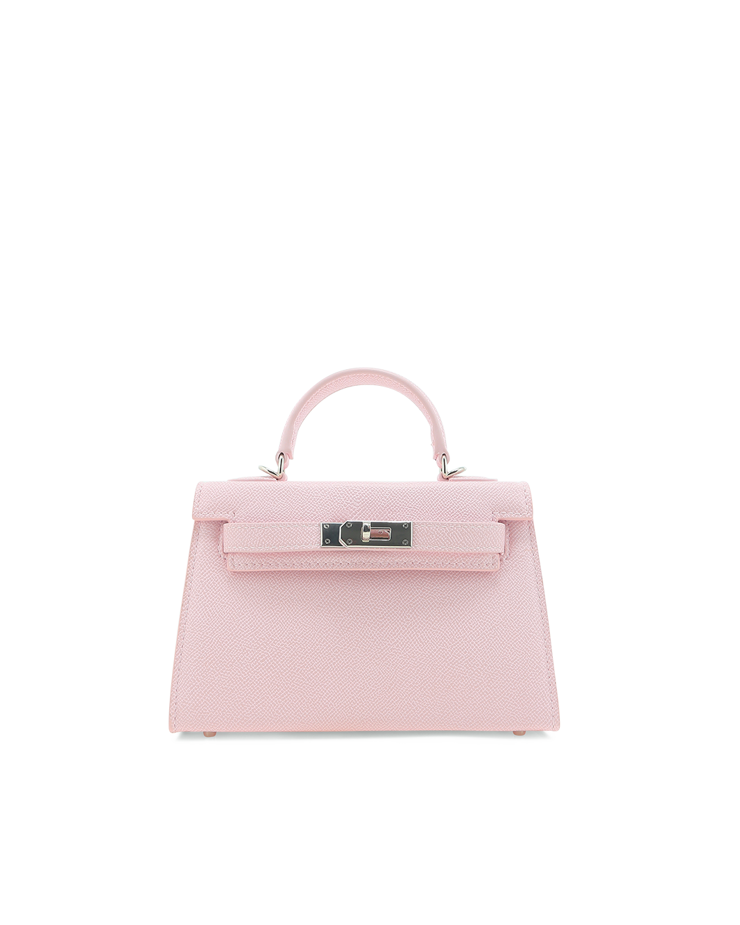 HARIETTE HANDLE BAG - PINK SAFFIANO-SILVER-Handbags-Billini-Billini
