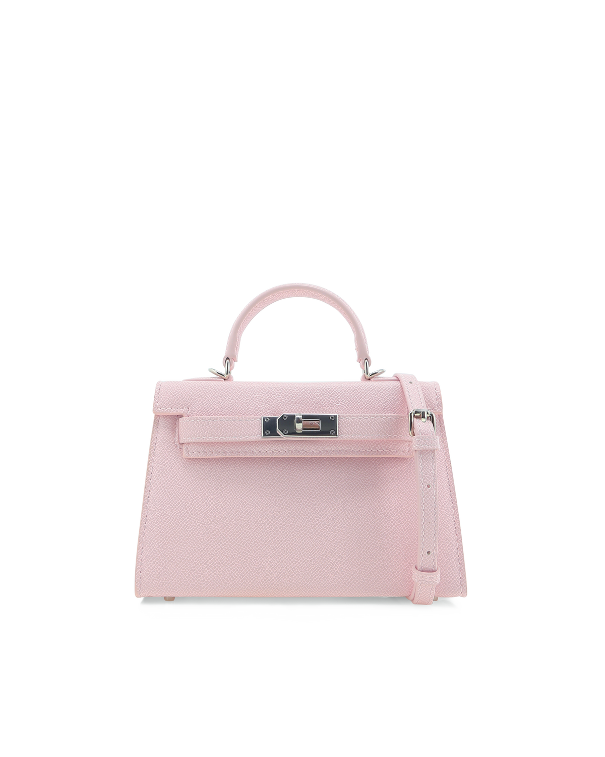 HARIETTE HANDLE BAG - PINK SAFFIANO-SILVER-Handbags-Billini-Billini