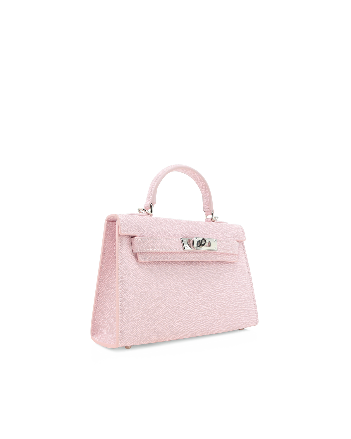 HARIETTE HANDLE BAG - PINK SAFFIANO-SILVER-Handbags-Billini-Billini