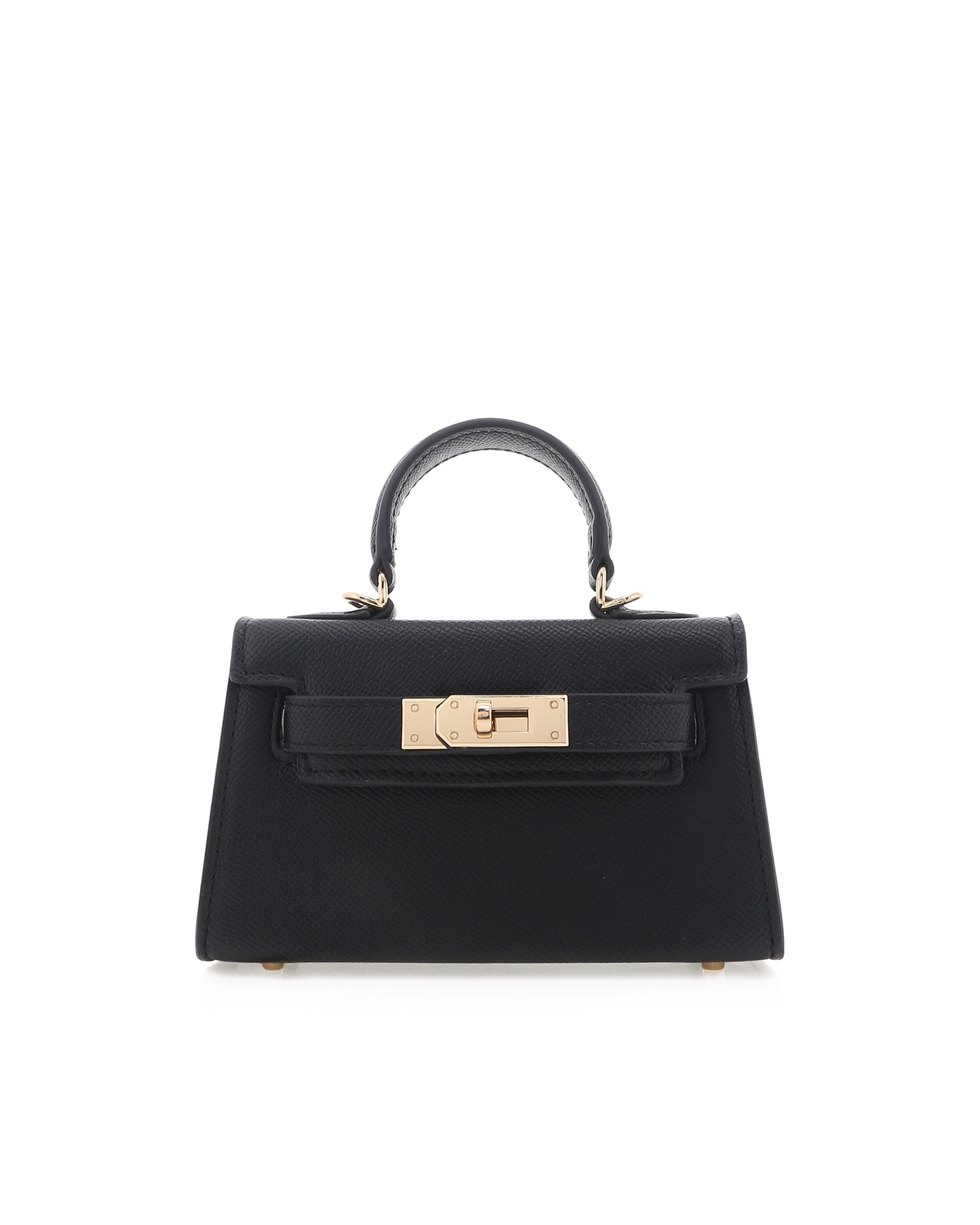 HARIETTE MINI HANDLE BAG - BLACK SAFFIANO-Handbags-Billini-Billini