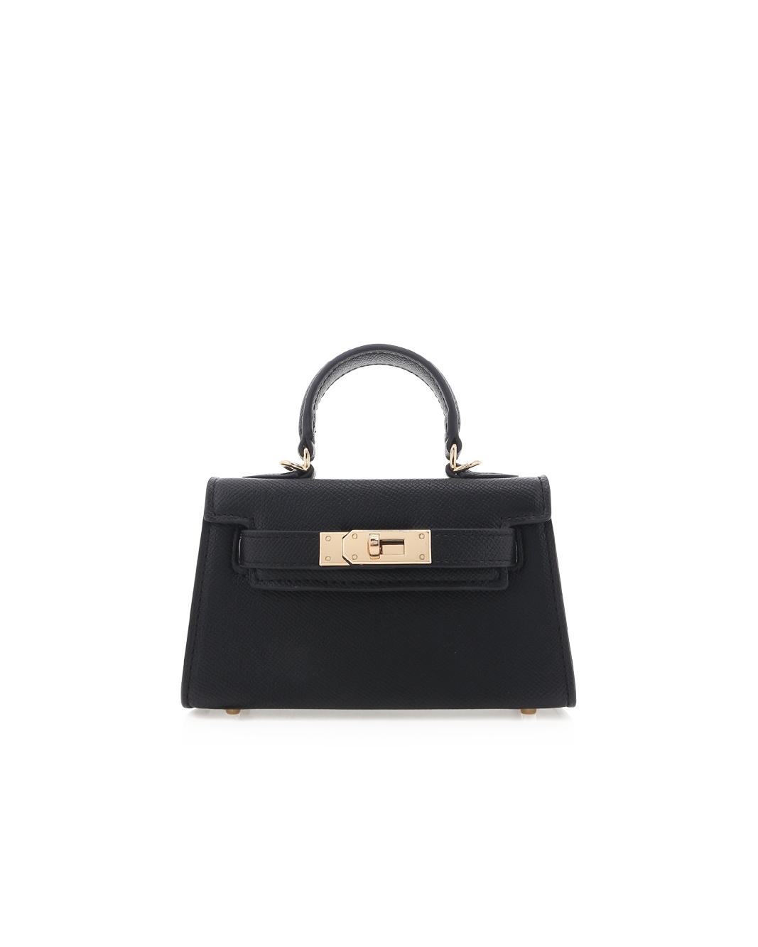 HARIETTE MINI HANDLE BAG - BLACK SAFFIANO-Handbags-Billini-Billini