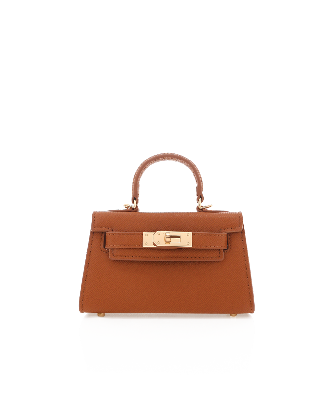 HARIETTE MINI HANDLE BAG - TAN SAFFIANO-Handbags-Billini-Billini