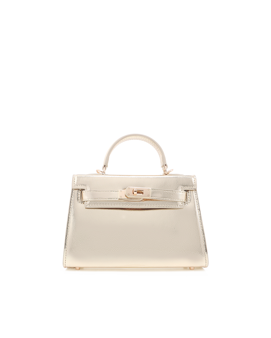 HARIETTE HANDLE BAG - GOLD METALLIC-Handbags-Billini-Billini