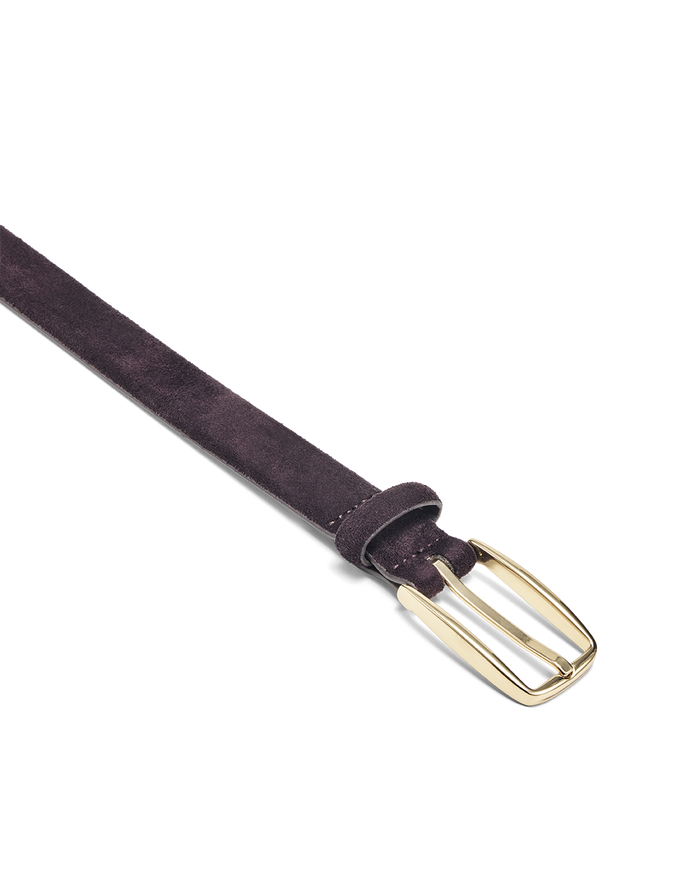 HELENA BELT - DARK CHOCOLATE SUEDE-SILVER-BELTS-Billini-Billini
