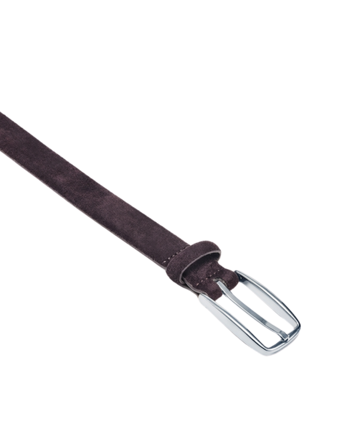 HELENA BELT - DARK CHOCOLATE SUEDE-SILVER-BELTS-Billini-Billini