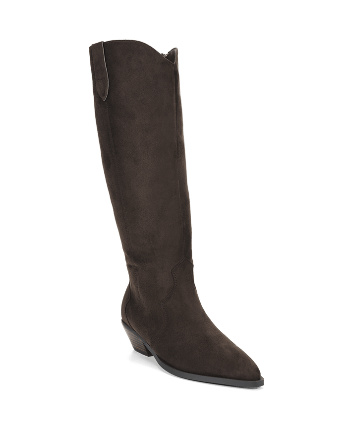 HELIX EXTENDED CURVE - DARK CACAO SUEDE-Boots-Billini-Billini