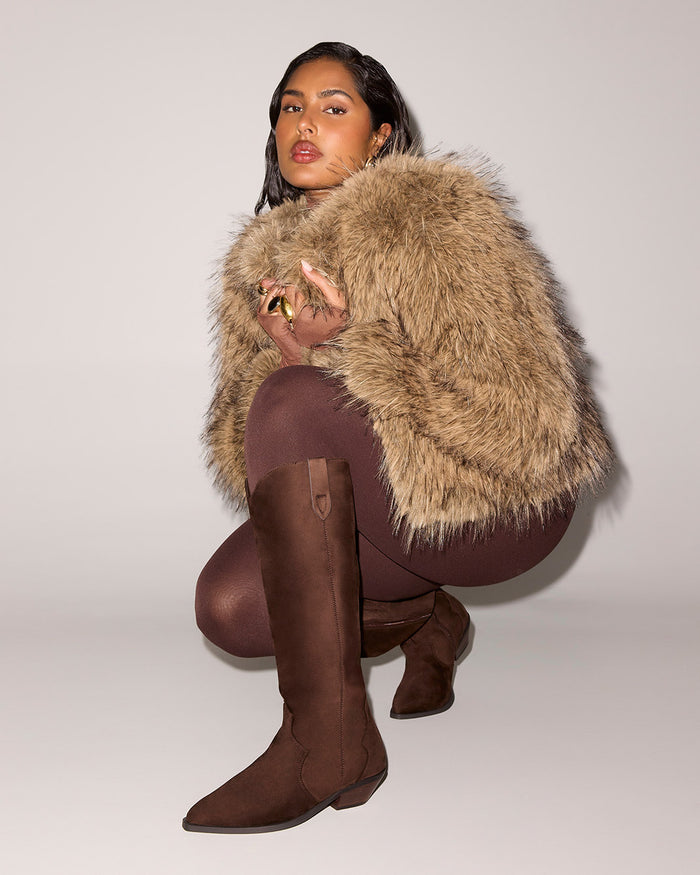 HELIX CURVE - DARK CACAO SUEDE-Boots-Billini-Billini