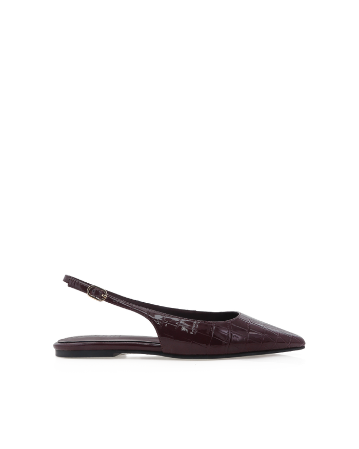 HENNA - DARK CACAO PATENT CROC-Flats-Billini-Billini