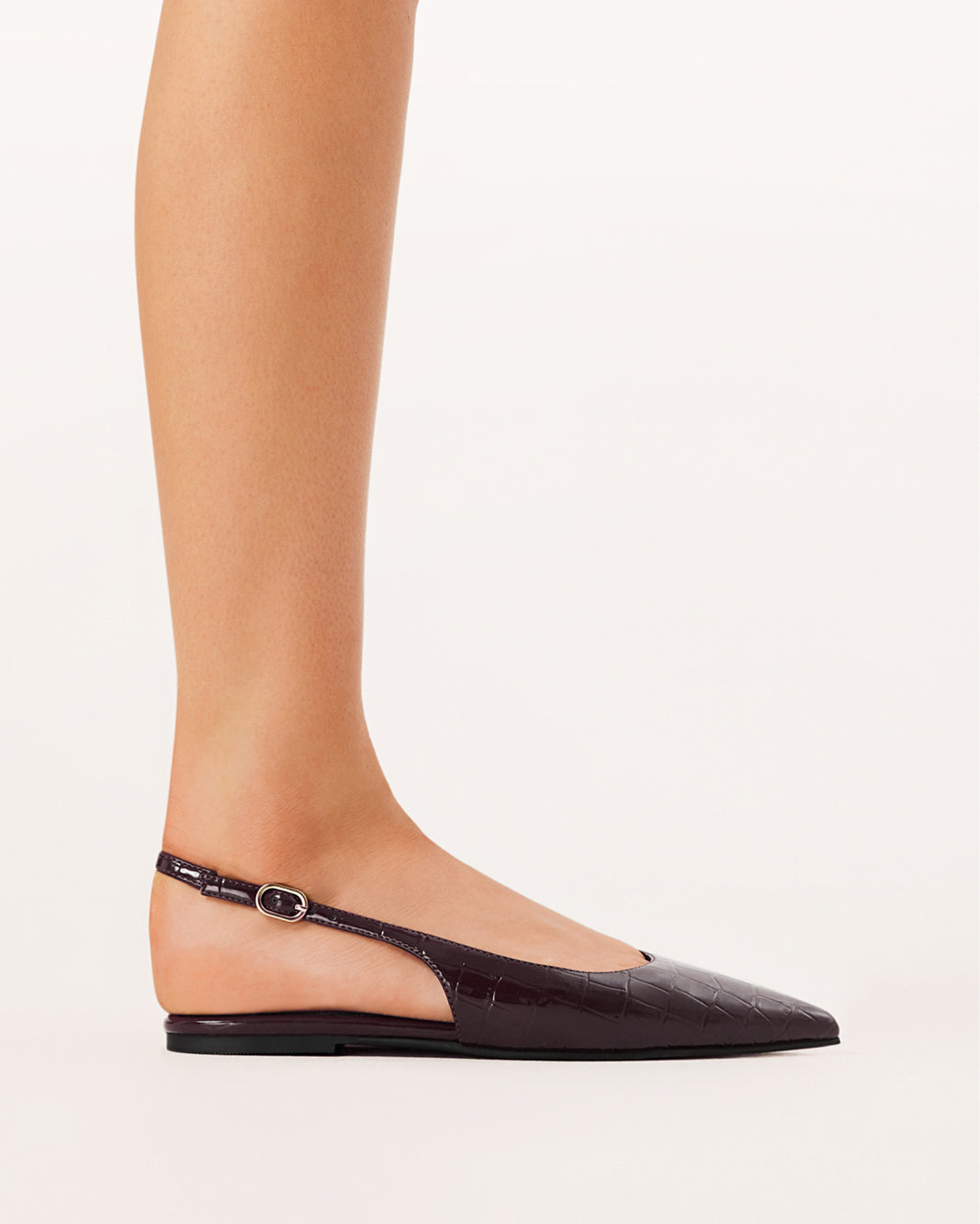 HENNA - DARK CACAO PATENT CROC-Flats-Billini-Billini