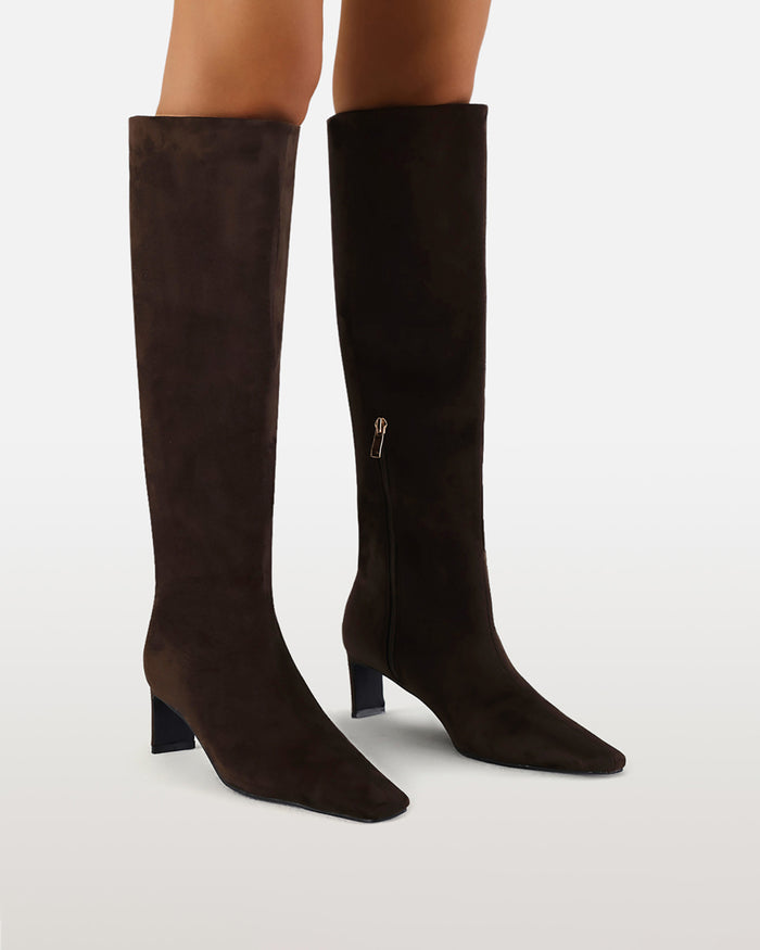 IMOGENE - DARK CACAO SUEDE-Boots-Billini-Billini