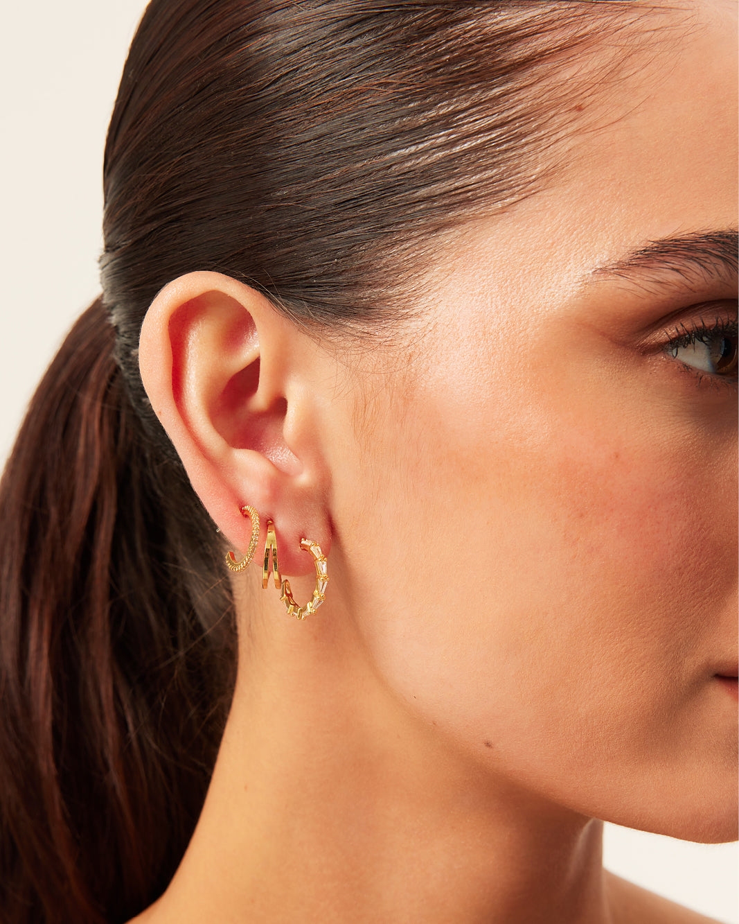 IRIS EARRINGS 3 PACK - GOLD PLATED 18K-JEWELLERY-Billini-O/S-Billini