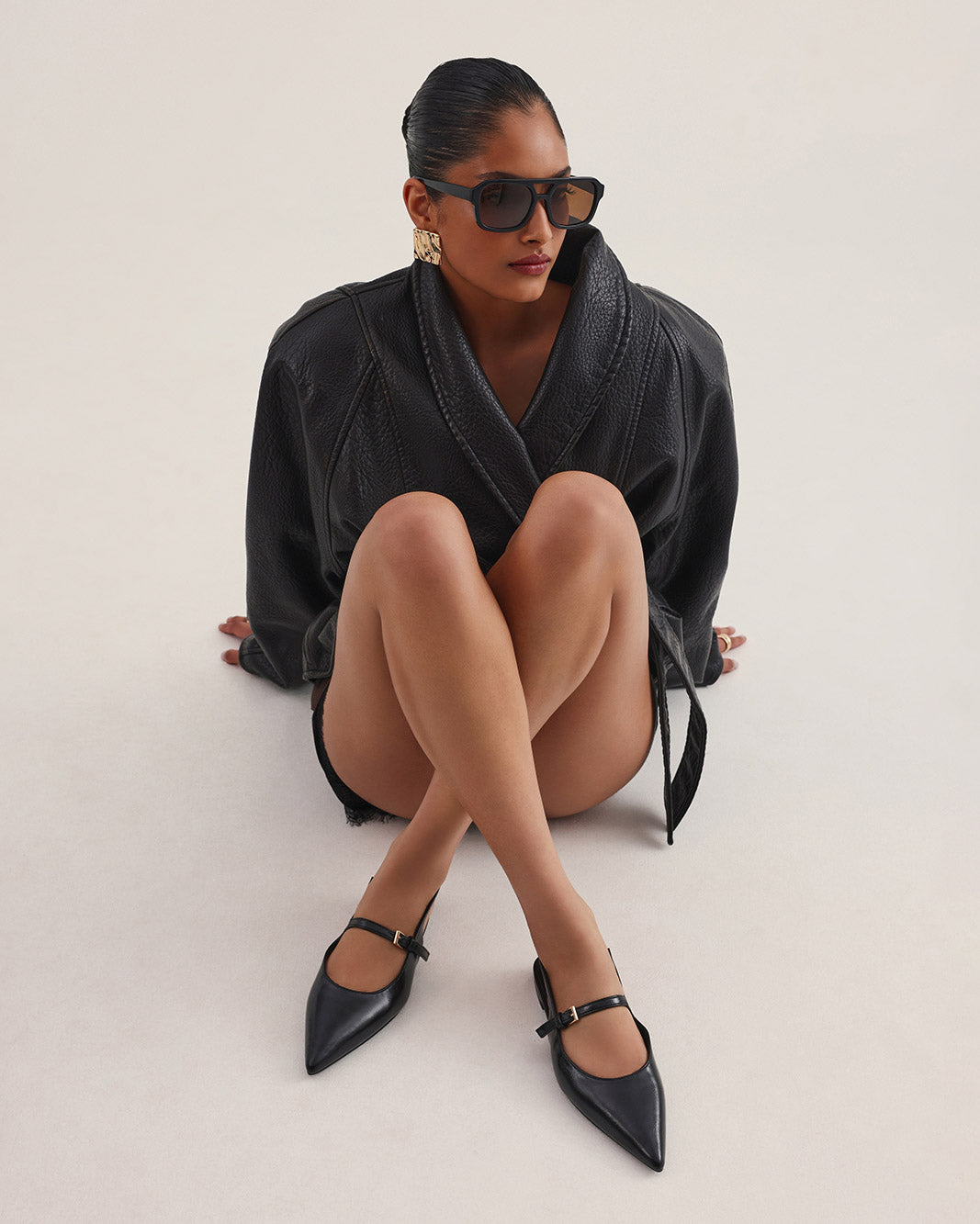 ISABELLA - BLACK SHINE-Flats-Billini-Billini