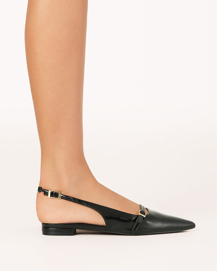 ISALINE - BLACK PATENT-Flats-Billini-Billini