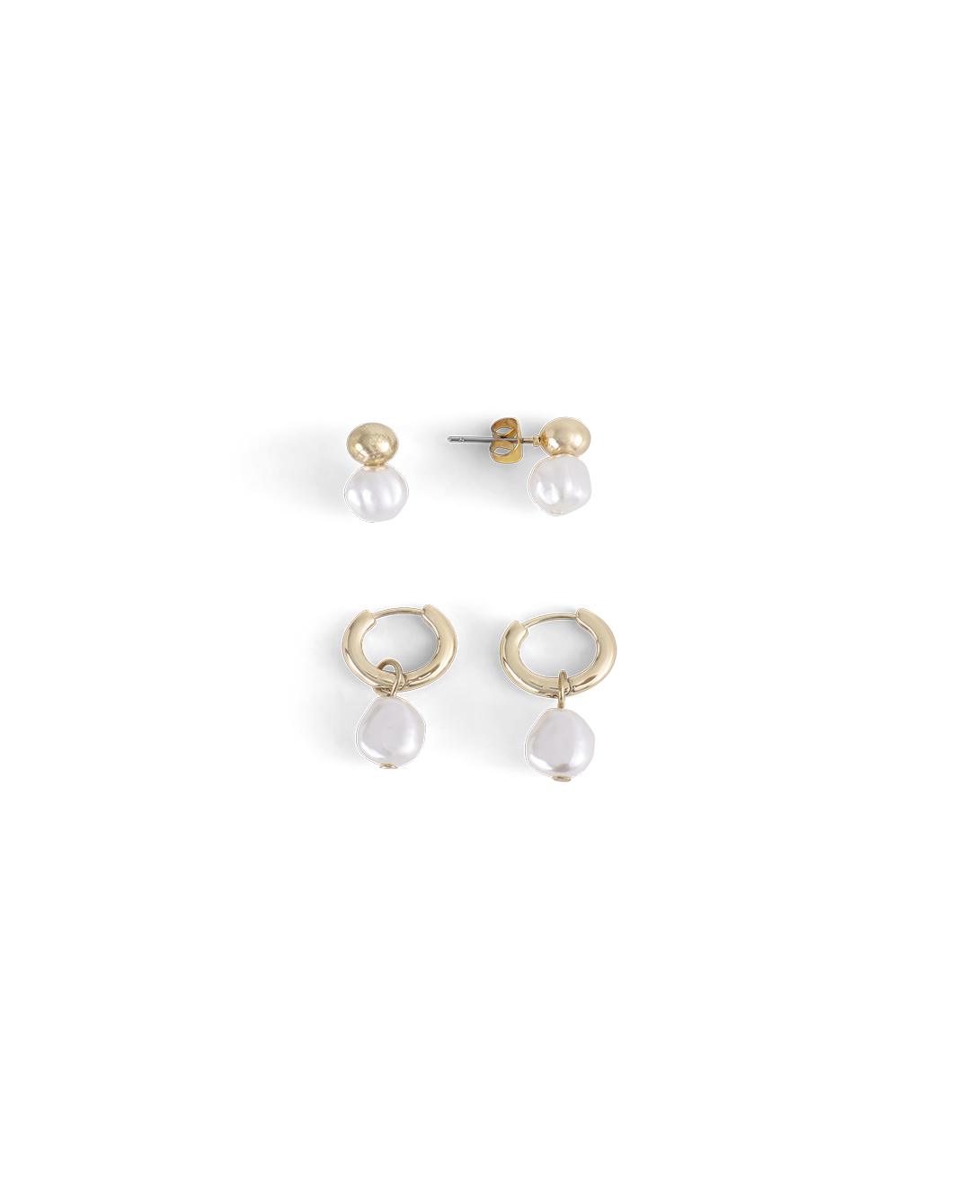 IVY EARRING 2 PACK - GOLD-PEARL-JEWELLERY-Billini-Billini