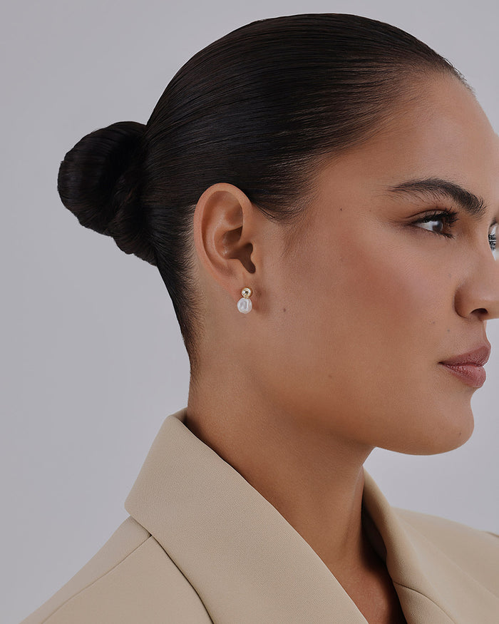 IVY EARRING 2 PACK - GOLD-PEARL-JEWELLERY-Billini-Billini