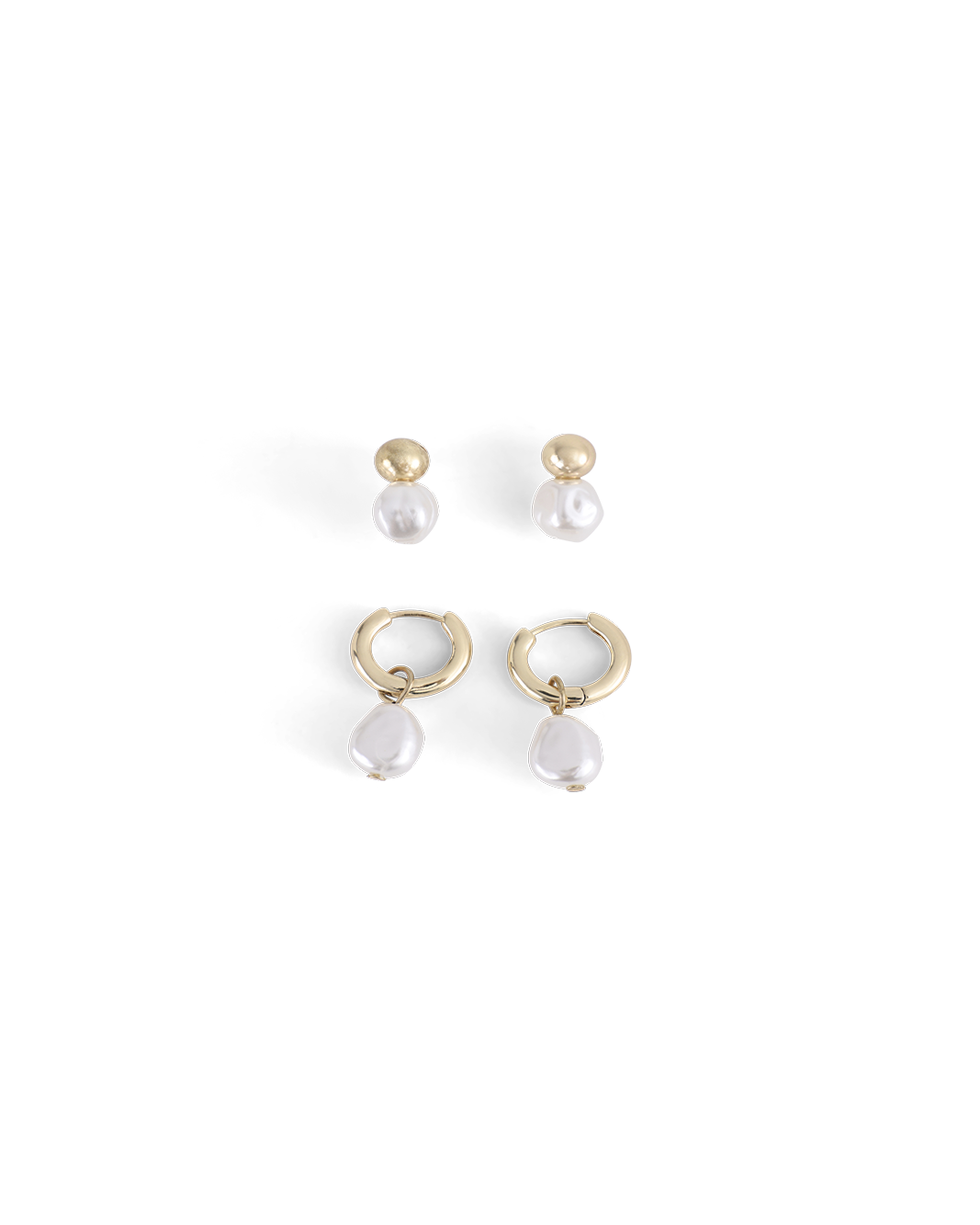 IVY EARRING 2 PACK - GOLD-PEARL-JEWELLERY-Billini-Billini