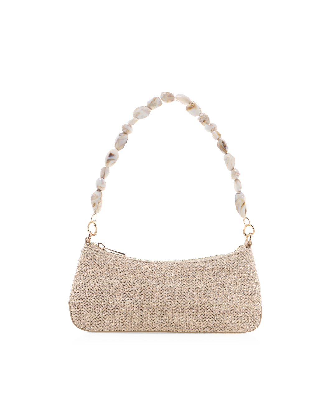 JAMIE SHOULDER BAG - NATURAL RAFFIA-BONE-Handbags-Billini-Billini