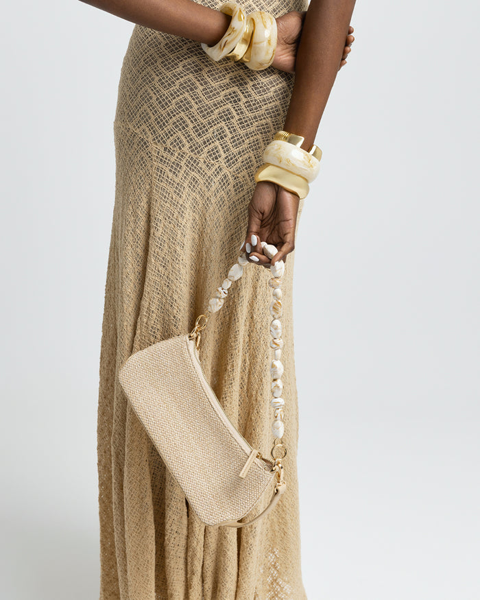 JAMIE SHOULDER BAG - NATURAL RAFFIA-BONE-Handbags-Billini-Billini
