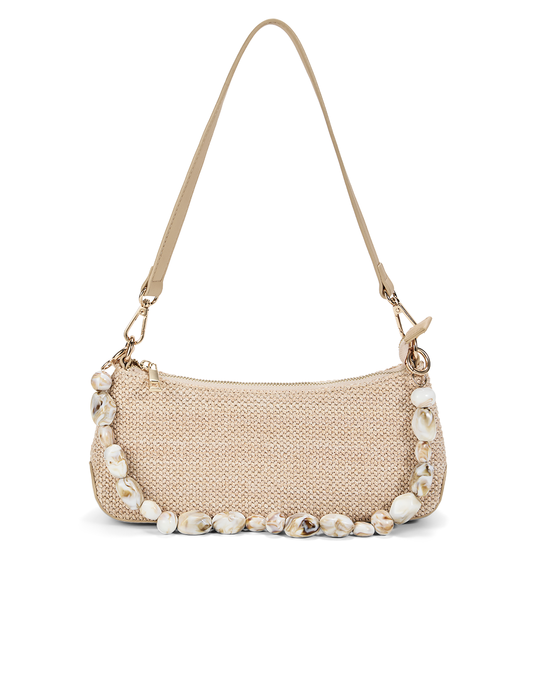 JAMIE SHOULDER BAG - NATURAL RAFFIA-BONE-Handbags-Billini-Billini