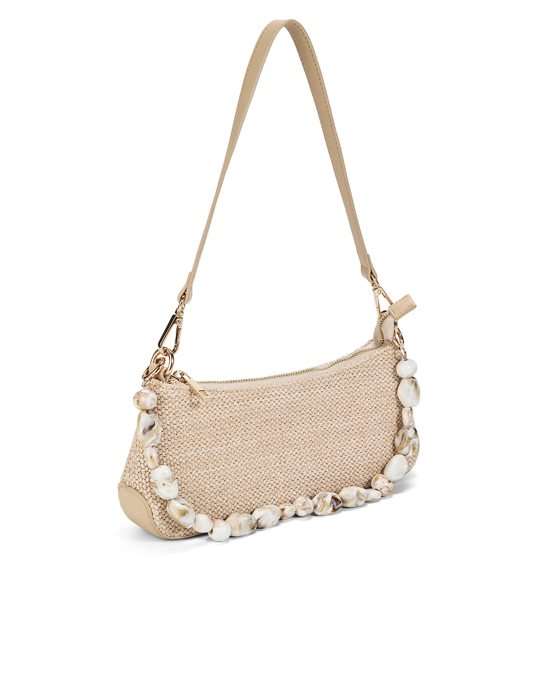 JAMIE SHOULDER BAG - NATURAL RAFFIA-BONE-Handbags-Billini-Billini