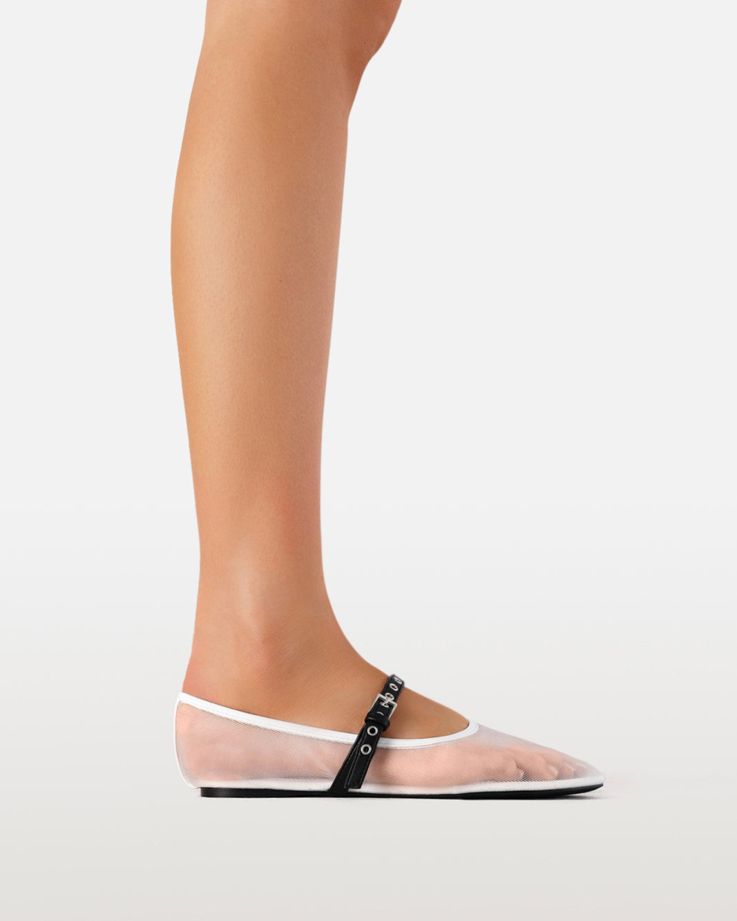 JASE - WHITE MESH-BLACK-Flats-Billini-Billini