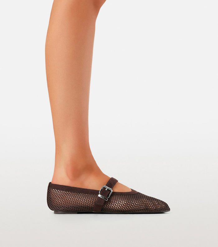 JAYLAH - CHOCOLATE SUEDE-Flats-Billini-Billini