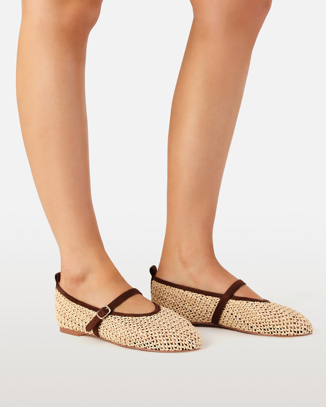 JAYLENE - NATURAL RAFFIA-TAN-Flats-Billini-Billini
