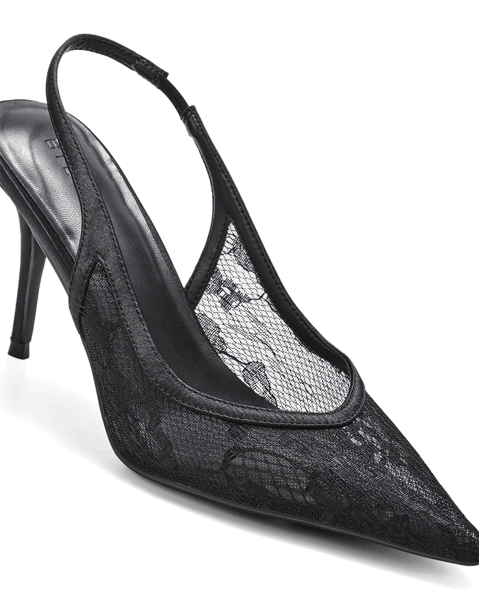 JENNIFER - BLACK LACE-PUMPS-Billini-Billini