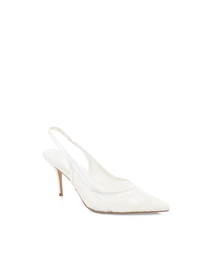 JENNIFER - WHITE LACE-PUMPS-Billini-Billini