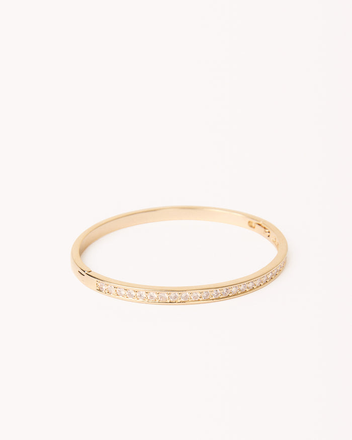 KAIYA BANGLE - GOLD PLATED 14K-DIAMANTE-JEWELLERY-Billini-Billini