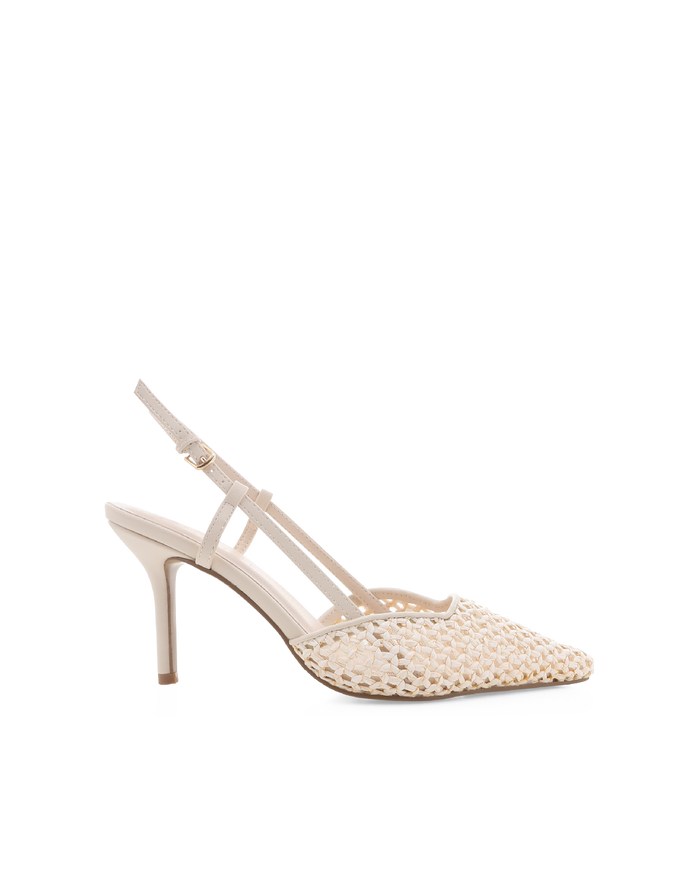 KAMERON - CREAM RAFFIA-PUMPS-Billini-Billini