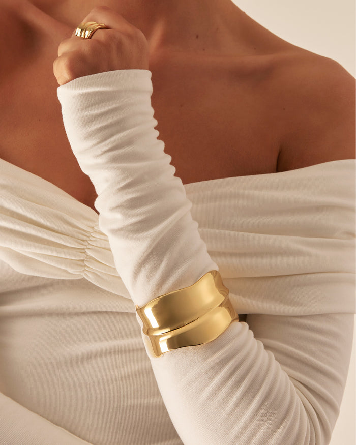 KARA BANGLE - GOLD PLATED 18K-JEWELLERY-Billini-Billini