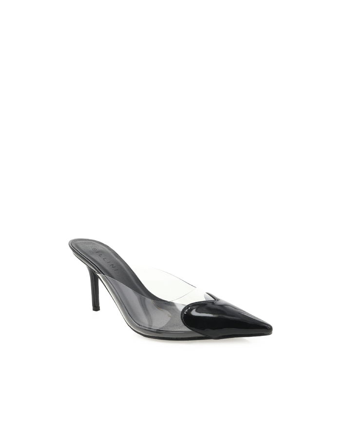 KARESS - BLACK PATENT-CLEAR-Heels-Billini-Billini