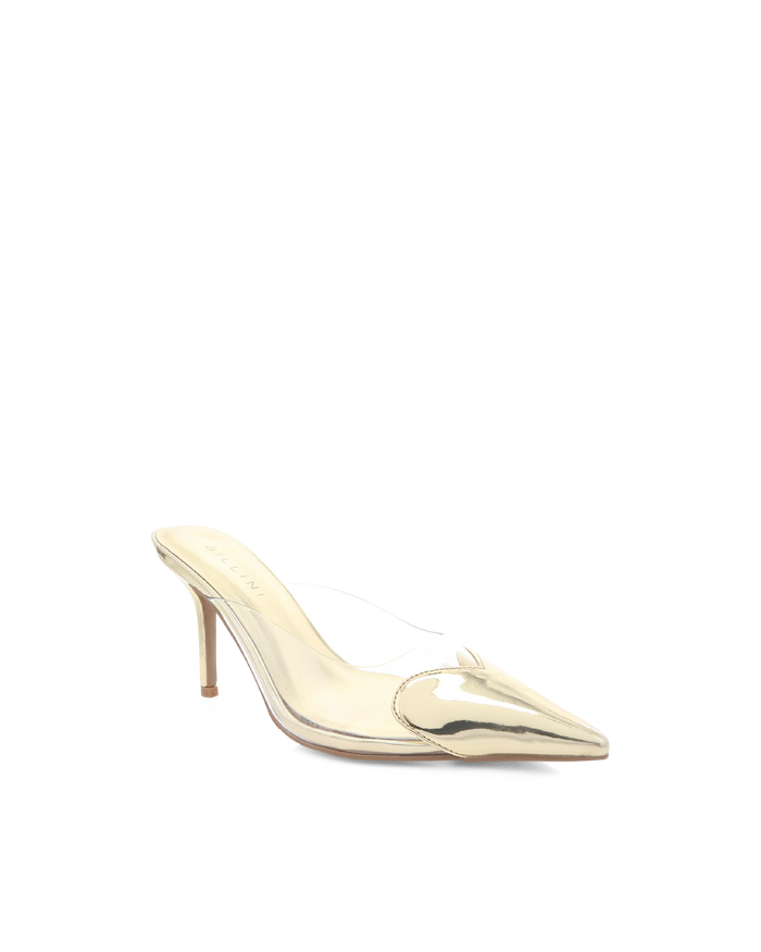 KARESS - GOLD CHROME-CLEAR-PUMPS-Billini-Billini