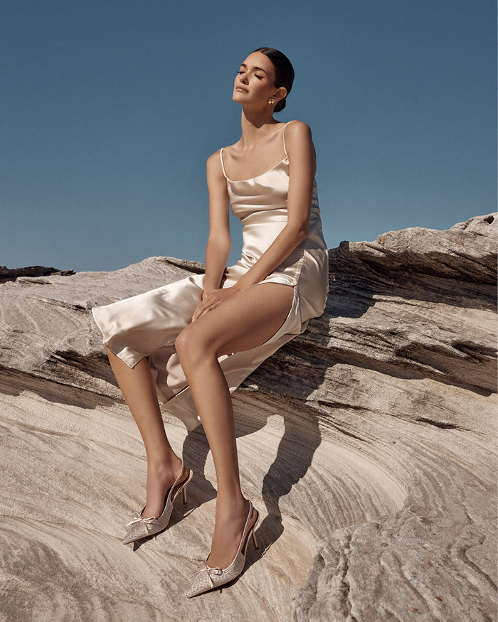 KASSIE - CHAMPAGNE-DIAMANTE-PUMPS-Billini-Billini