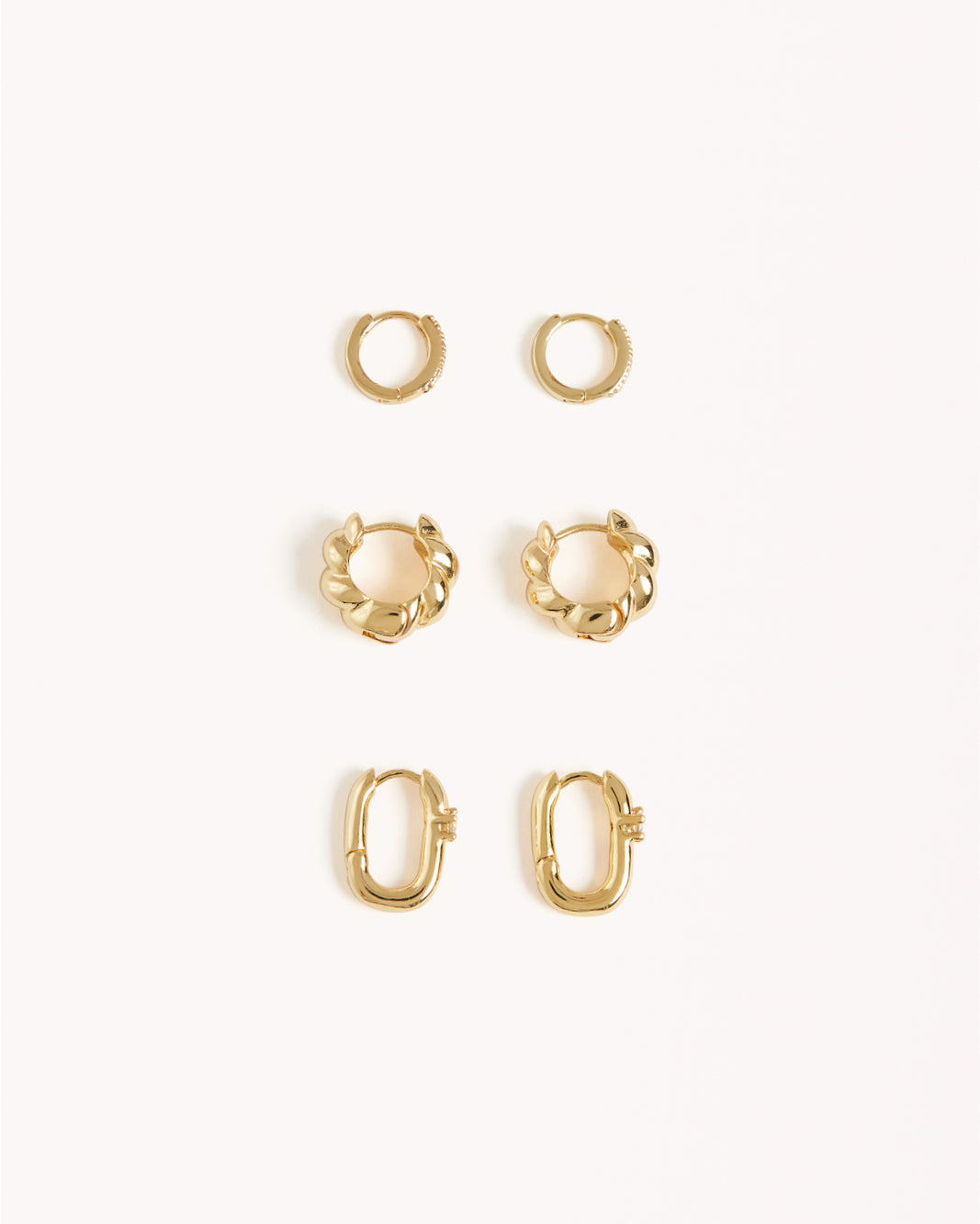 KAYLEE 3 PACK EARRINGS - GOLD PLATED 18K-JEWELLERY-Billini-Billini