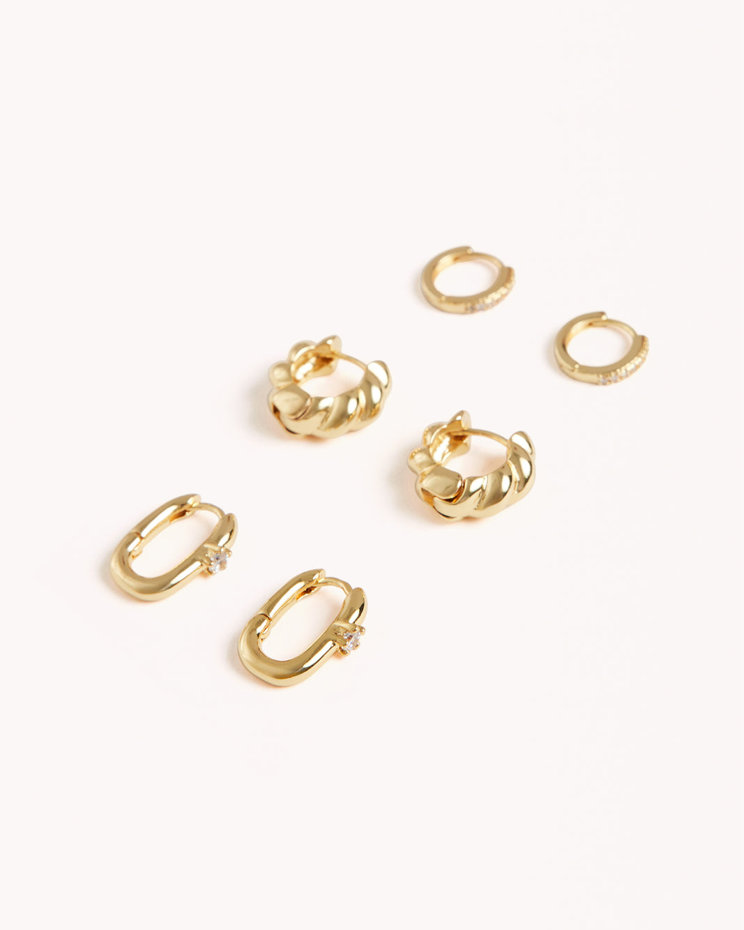 KAYLEE 3 PACK EARRINGS - GOLD PLATED 18K-JEWELLERY-Billini-Billini