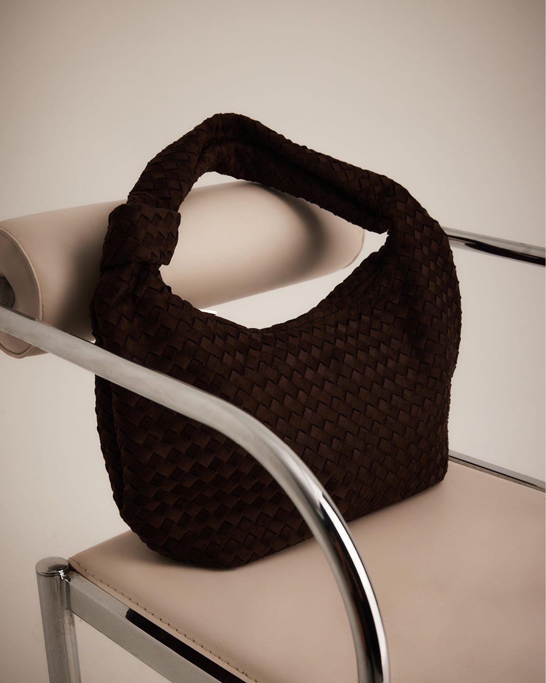 KENYA SHOULDER BAG - DARK CACAO SUEDE-Handbags-Billini-Billini