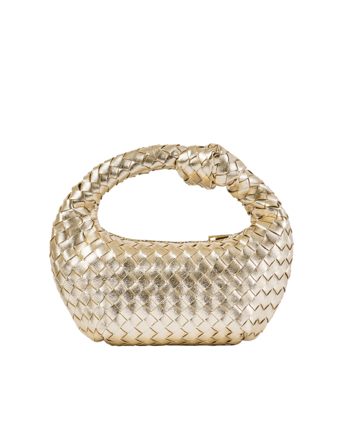 KERI HANDLE BAG - GOLD METALLIC-Handbags-Billini-Billini