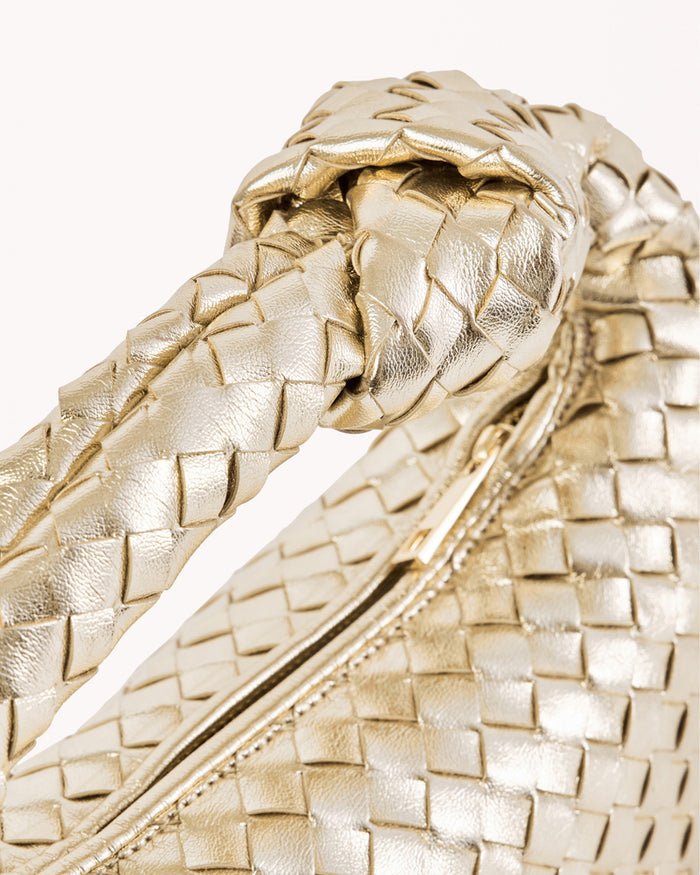 KERI HANDLE BAG - GOLD METALLIC-Handbags-Billini-Billini