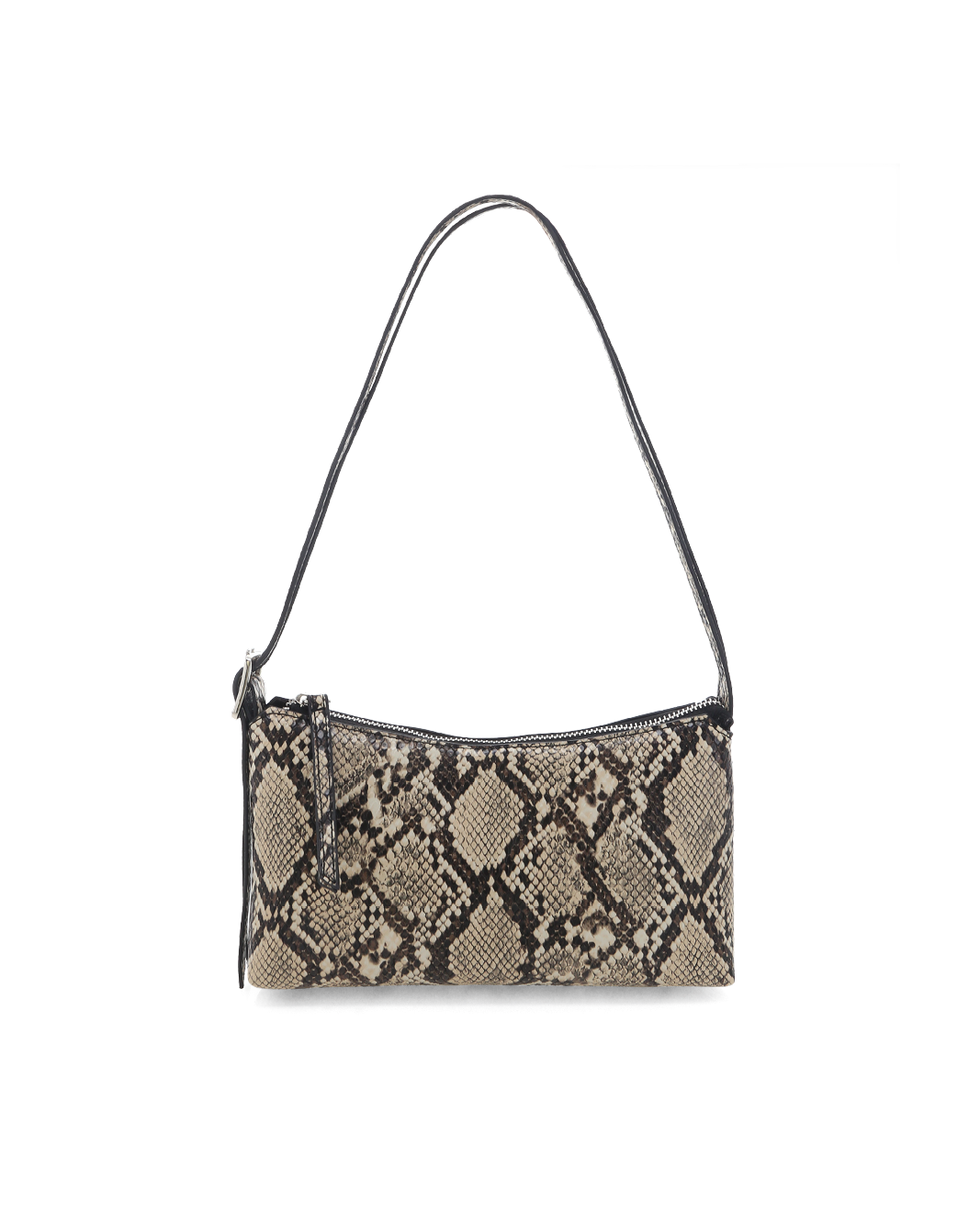 KIAH SHOULDER BAG - ECRU SNAKE-SILVER-Handbags-Billini-Billini