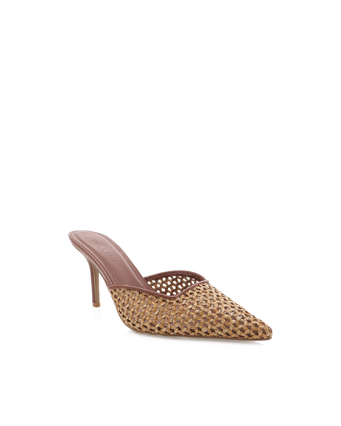 KIKO - DARK TAN-NATURAL RAFFIA-PUMPS-Billini-Billini