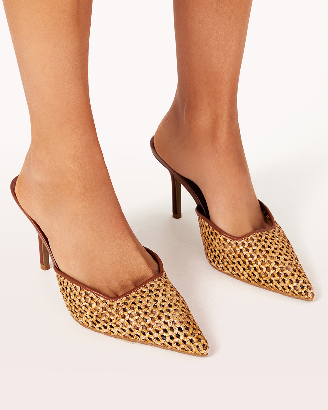 KIKO - DARK TAN-NATURAL RAFFIA-PUMPS-Billini-Billini