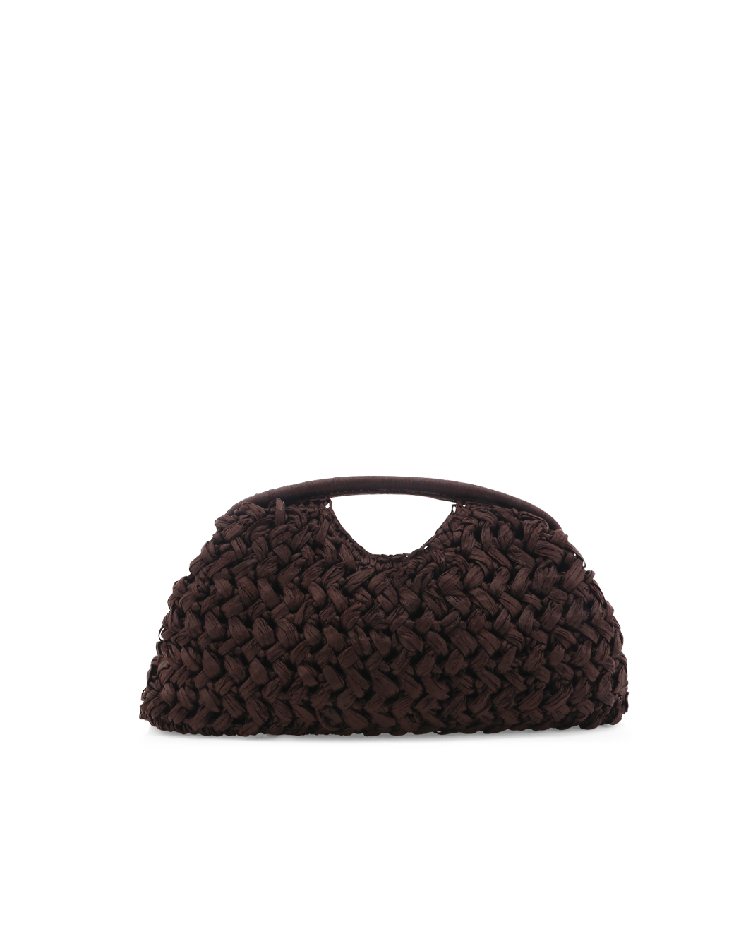 LENA CLUTCH BAG - CHOCOLATE RAFFIA-Handbags-Billini-Billini