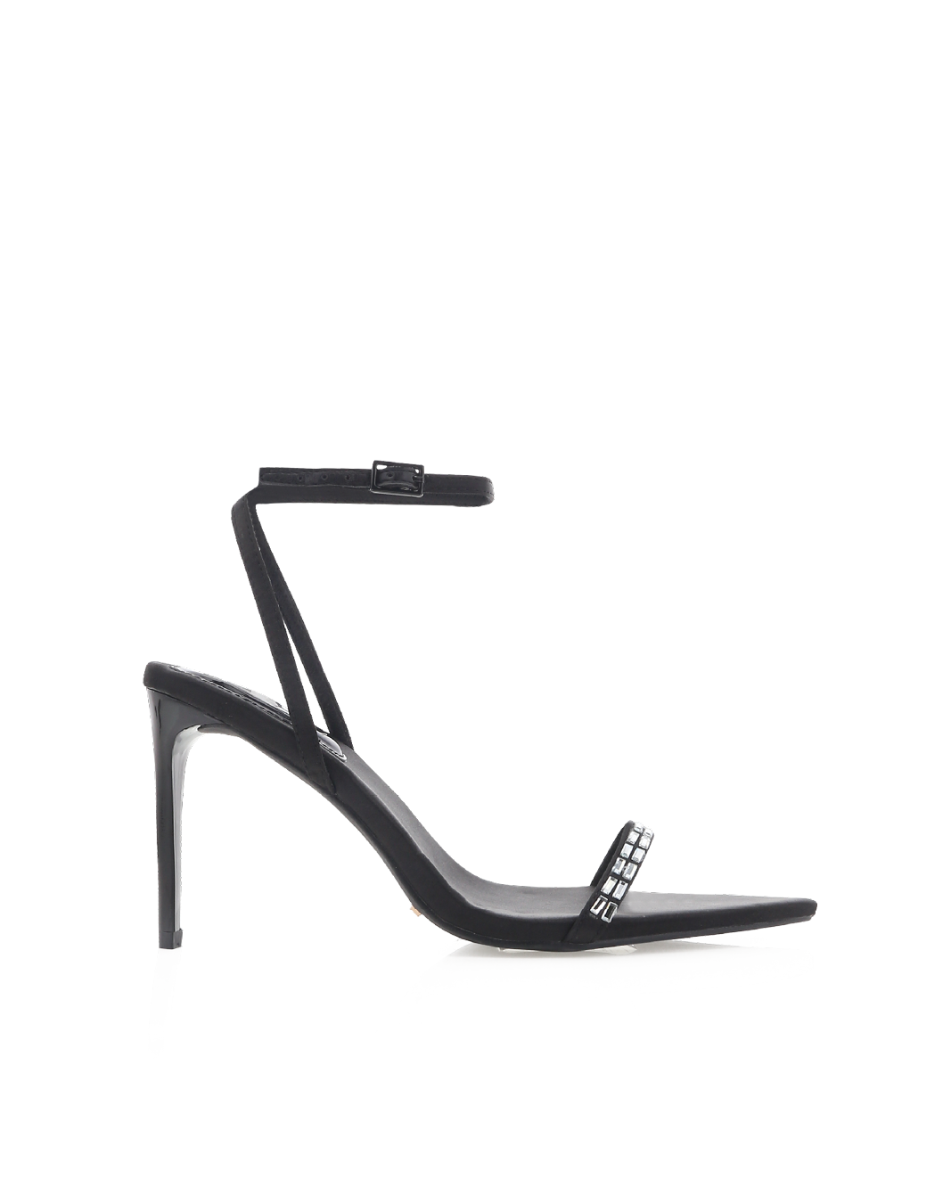 LEONORA - BLACK SATIN-DIAMANTE-Heels-Billini-Billini