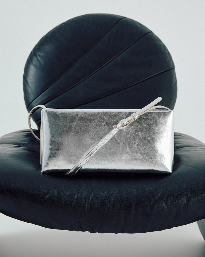 LIVIA SHOULDER BAG - SILVER METALLIC-Handbags-Billini-Billini