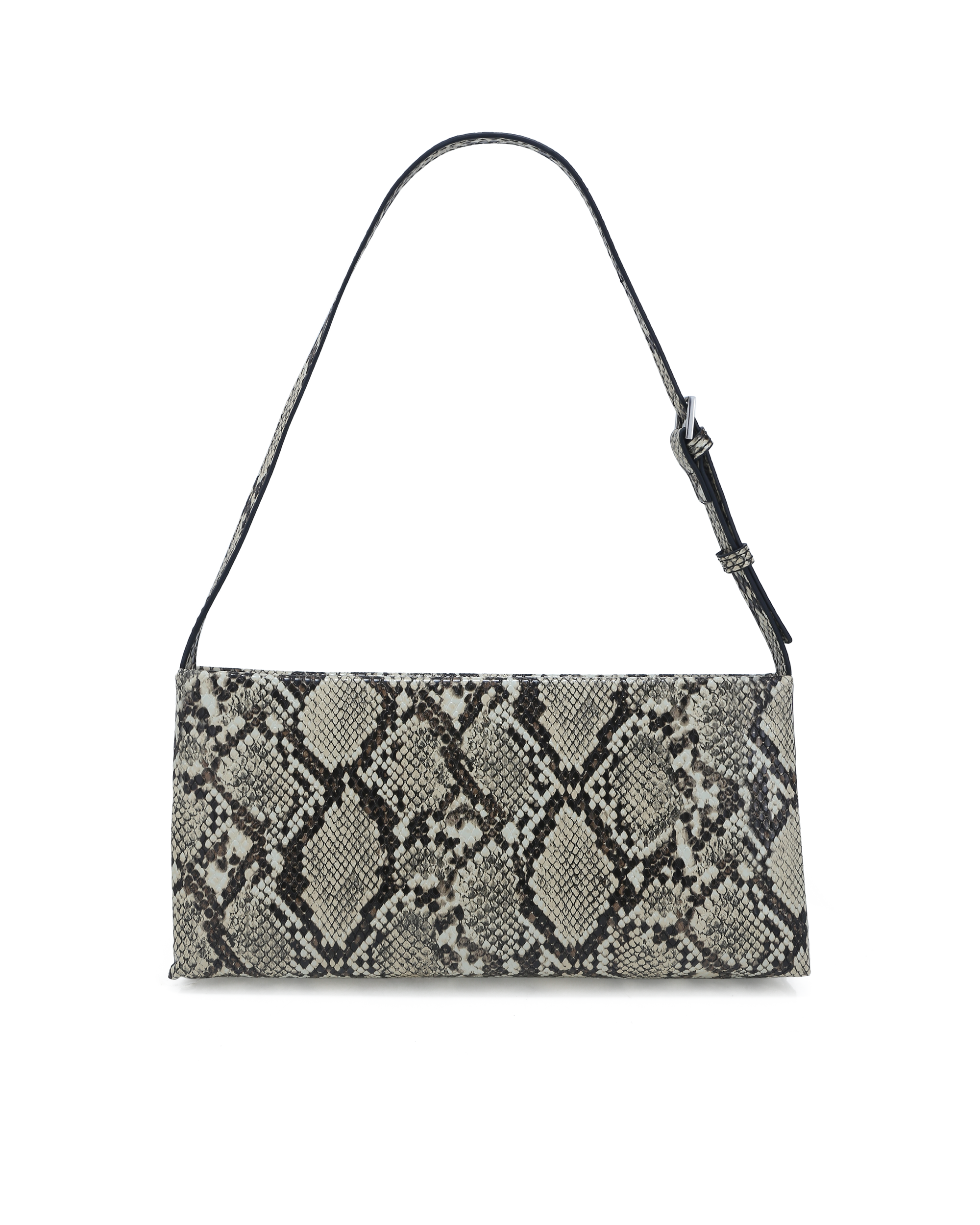 LIVIA SHOULDER BAG - CREAM SNAKE