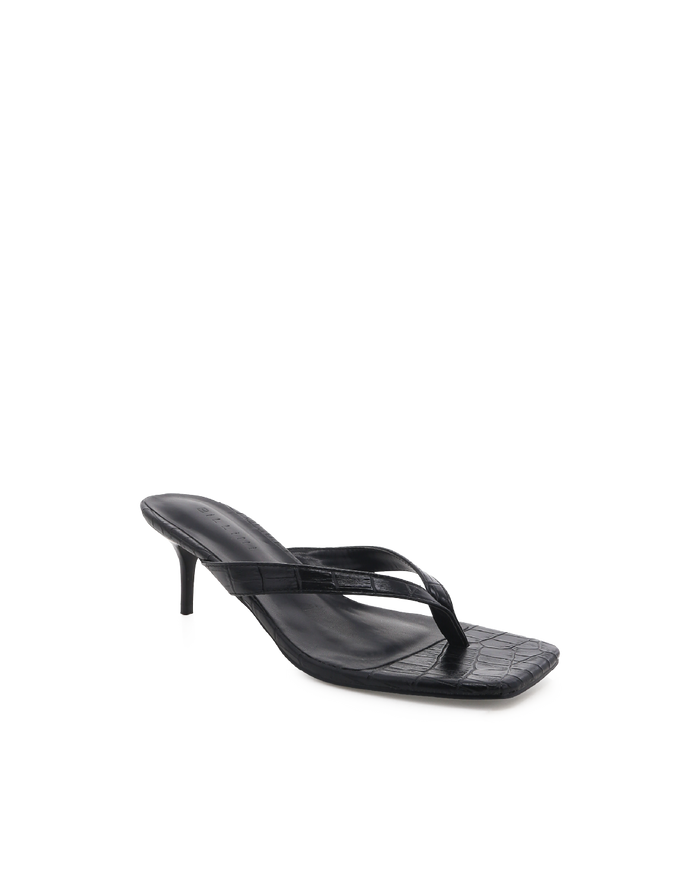 LORELEI - MATTE BLACK CROC-Heels-Billini-Billini