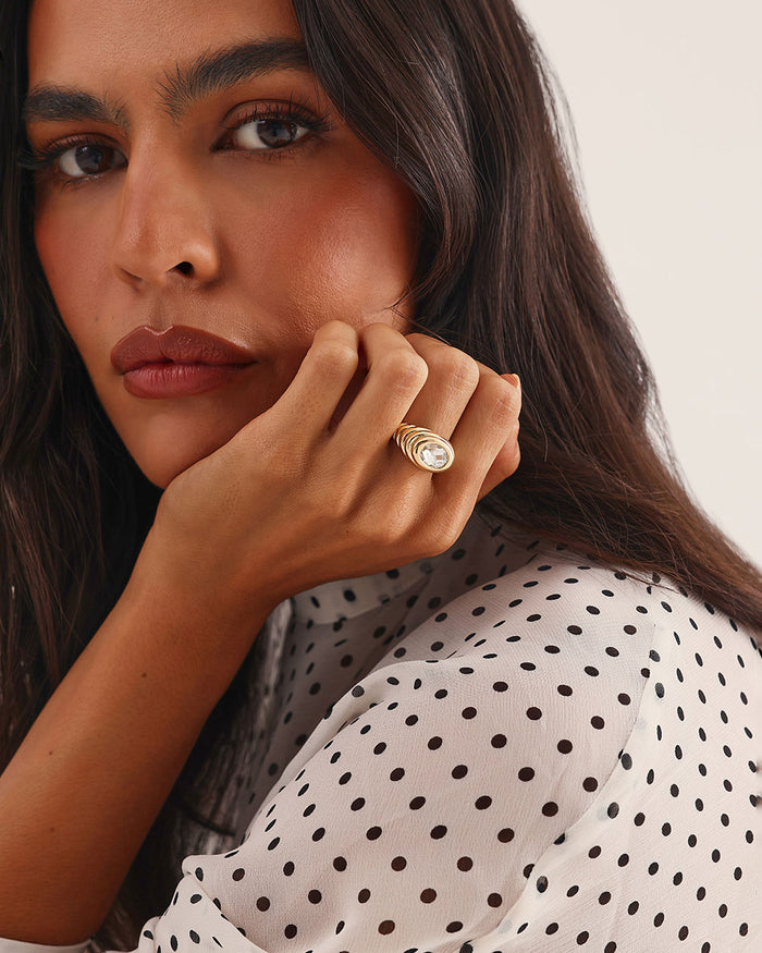LORI RING - GOLD PLATED 18K-JEWELLERY-Billini-Billini