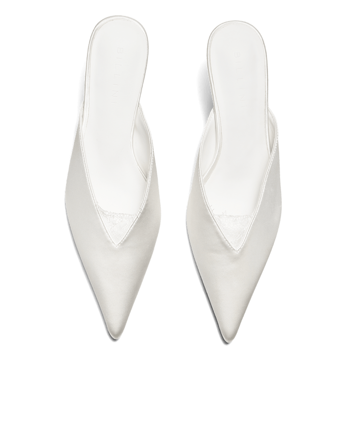 LOVINIA - WHITE SATIN-PUMPS-Billini-Billini